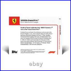 #002 Ferrari's 1000th Grand Prix Scuderia 2020 Topps Now F1 Formula 1 Leclerc