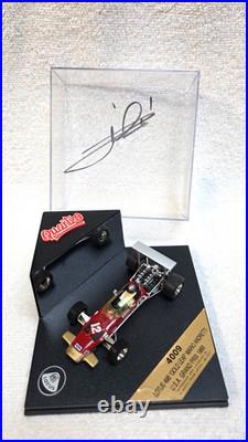 1/43 Quartzo Lotus 49B Gold Leaf, 1968 US Grand Prix signed by Mario Andretti