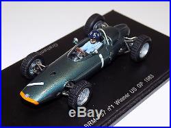 1/43 Spark Models F1 BRM P57 car #1 Winner United States Grand Prix 1963 S1152