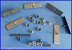 10 Pontiac Body Side Moulding Fasteners 2-1/2 x 3/4 Perforated Clips Bolts Nuts