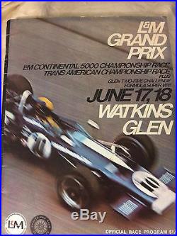 11 Watkins Glen Race Programs -1970, 1971, 1972, 1974 Grand Prix Can Am Trans Am