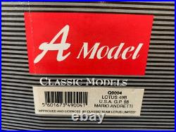 118 A Model Classic Lotus 49b Ford #12 Mario Andretti USA Grand Prix Q9004 F1