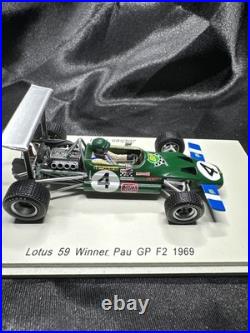143 SPARK S4276 Lotus 59 F2 Pau Grand Prix Winner 1969 #4 J. Rindt #4 Boxed USA