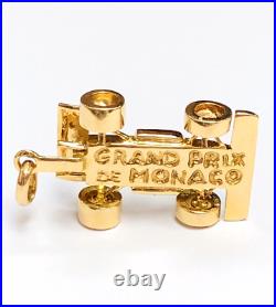 18k Yellow Gold Grand Prix de Monaco Car Charm Pendant