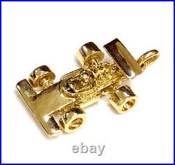 18k Yellow Gold Grand Prix de Monaco Car Charm Pendant