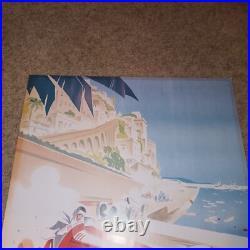 1937 Monaco Grand Prix Poster, 1999 Portal Publications, 36X24 RARE