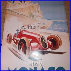 1937 Monaco Grand Prix Poster, 1999 Portal Publications, 36X24 RARE
