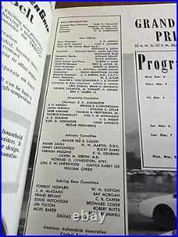 1954 Sebring Florida 12 Hour Grand Prix Road racing program With Entry List