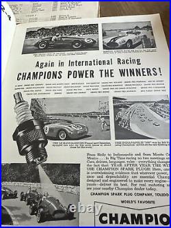 1954 Sebring Florida 12 Hour Grand Prix Road racing program With Entry List