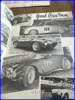 1954 Sebring Florida 12 Hour Grand Prix Road racing program With Entry List