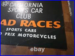1960 Vaca Valley Road Races Sports Car Club Grand Prix Motorcycles Orig Poster