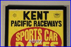 1960's Washington Auto Racing Framed Poster! Vintage Sports Car Grand Prix Race