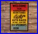 1960s RB Motor Speedway Auto Race 14X22 Framed Poster! Indy & Stock Race Cars
