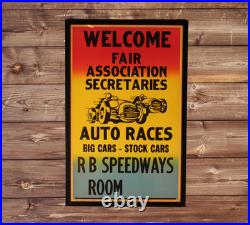 1960s RB Motor Speedway Auto Race 14X22 Framed Poster! Indy & Stock Race Cars