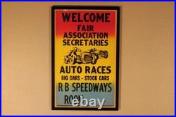 1960s RB Motor Speedway Auto Race 14X22 Framed Poster! Indy & Stock Race Cars