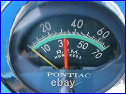 1961-64 Pontiac Tachometer Beautiful Original Chrome Plating & Face
