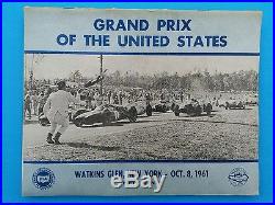 1961 Watkins Glen Grand Prix Race Program World Championship Formula One US FIA