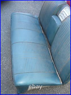 1963 Grand Prix Dark Teal Rear Seats Nice Frames With Speaker Grill No Speaker