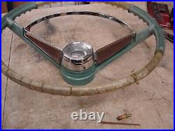 1963 Pontiac Grand Prix Catalina Clear & Blue/Green Steering Wheel Deluxe GM OEM