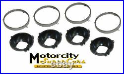 1964-72 Pontiac GTO Lemans Tempest Headlight Head Light Retainer Rings & Buckets