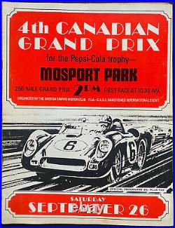 1964 Canadian Grand Prix Car Race Program Vintage Mosport Pedro Rodriguez Wins