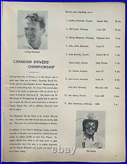 1964 Canadian Grand Prix Car Race Program Vintage Mosport Pedro Rodriguez Wins