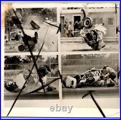 1965 NORM HALL, CRASH HOOSIER GRAND PRIX OFFENHAUSER, AUTO RACING Press Photo S1
