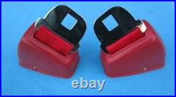 1966-67 GTO, Chevelle, Cutlass, Nova, GS Deluxe Carriage Logo Seat Belts- GM Red