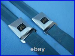 1966-67 GTO, Cutlass, Chevelle, Impala Deluxe GM Coach Logo Seat Belt Set Blue