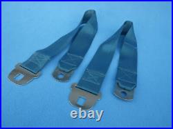 1966-67 GTO, Cutlass, Chevelle, Impala Deluxe GM Coach Logo Seat Belt Set Blue