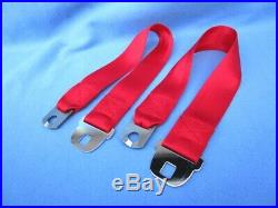 1966-67 Pontiac GTO, Chevelle, Olds 442 Deluxe GM Carriage Logo Seat Belts Red
