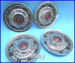 1967-72 Pontiac Firebird, Grand Prix, Tempest Wire Wheel Hubcaps (NOS) Set/4
