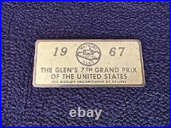 1967 Watkins Glen US Grand Prix Formula 1 Dash Plaque Jim Clark Lotus Win