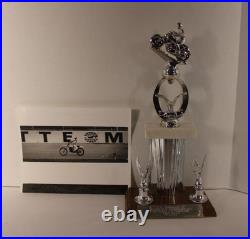 1968 Motorcycle Daredevil GARY WELLS Personal Motocross Race Trophy! Owned (COA)