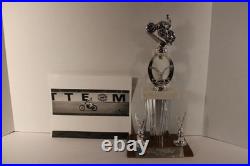1968 Motorcycle Daredevil GARY WELLS Personal Motocross Race Trophy! Owned (COA)