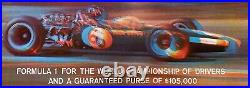 1968 U. S. Grand Prix Formula 1 F1 Watkins Glen Poster Graham Hill Lotus 49