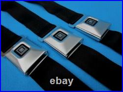 1969-72 GTO, Chevelle, Impala, Nova, 442, Buick GM Logo Deluxe Seat Belt Set