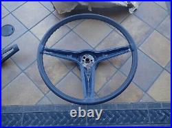 1969-74 Pontiac steering wheel, dark blue, NOS! GTO Lemans Firebird Grand Prix