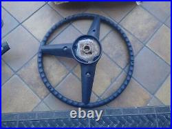 1969-74 Pontiac steering wheel, dark blue, NOS! GTO Lemans Firebird Grand Prix