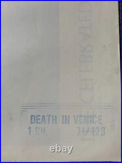 1971 Death in Venice WINNER Grand Prix Award Cannes 1 Sheet Movie Poster