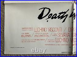 1971 Death in Venice WINNER Grand Prix Award Cannes 1 Sheet Movie Poster