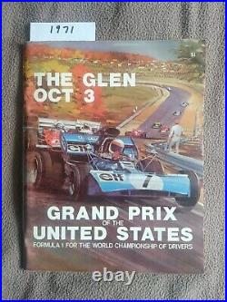 1971 US Grand Prix Open Wheel F1 Watkins Glen NY Race Racing Program Book