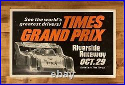 1972 Can-Am Racing Poster Riverside Raceway Times Grand Prix Original