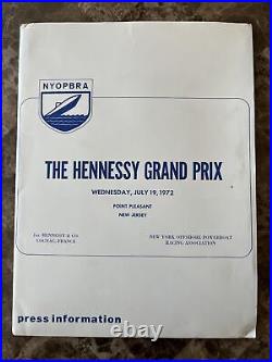 1972 Hennessy Grand Prix NY Offshore Powerboat Racing Media Information Kit