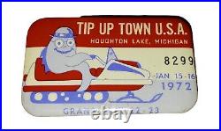 1972 Houghton Lake Tip Up Town USA Grand Prix Badge Pinback Michigan