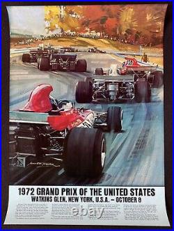 1972 US Grand Prix Watkins Glen Poster MICHAEL TURNER