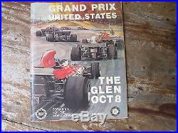1972 US United States Grand Prix Program Watkins Glen Stewart Brabham Revson