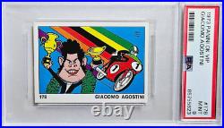 1973 Panini OK VIP #178 Giacomo Agostini Caricature Card PSA 9 Mint POP 1 GOAT