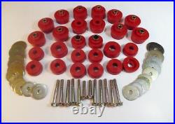 1978-1988 G-Body Reproduction Polyurethane Body Mount Bushings & Bolts Red