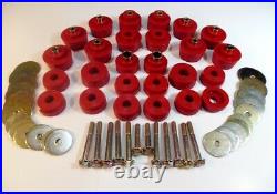 1978-88 G-Body Monte Reproduction Polyurethane Body Mount Bushings & Bolts Red